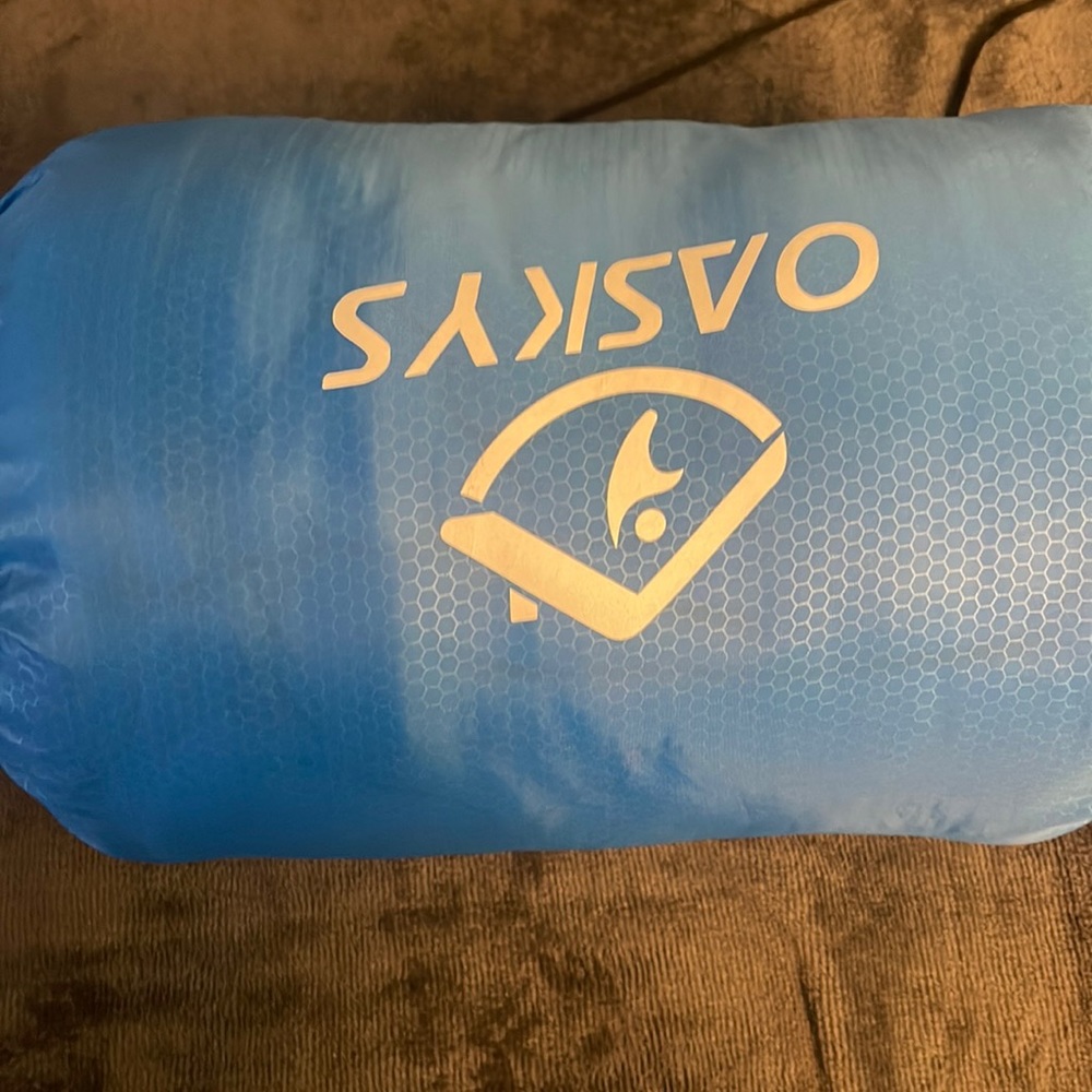 Blue sleeping bag